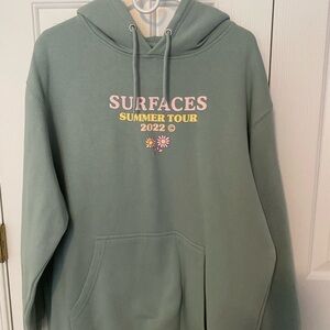 Surfaces with Forrest Frank Sage Green Hoodie with Tour Print